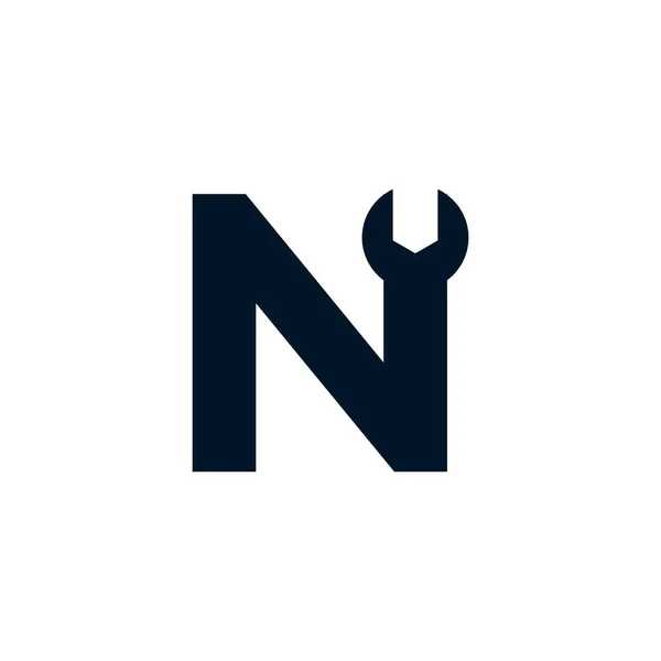 Harf Anahtarı Logo Tasarımı Lham Verici — Stok Vektör