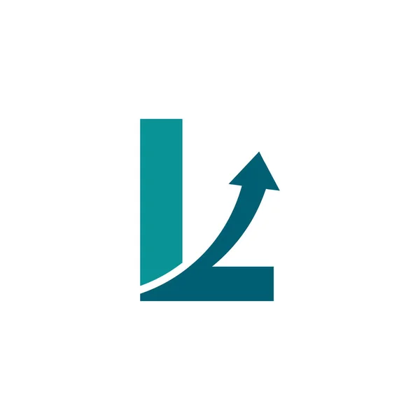 Letra Inicial Arrow Logo Symbol Bueno Para Los Logotipos Empresa — Vector de stock