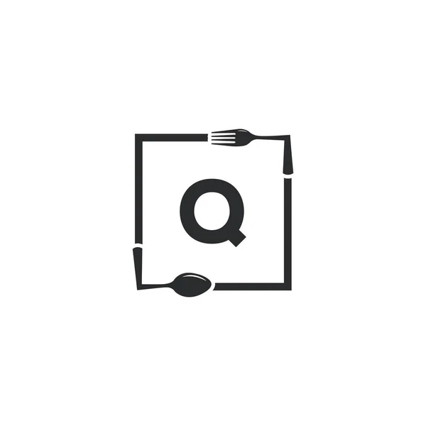 Logo Restaurant Scrisoarea Inițială Furculiță Lingură Pentru Șablonul Design Icoanelor — Vector de stoc