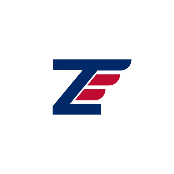 Litera Alfabetu Fast Wings Logo Design Element Białym Tle Ilustracja — Wektor stockowy
