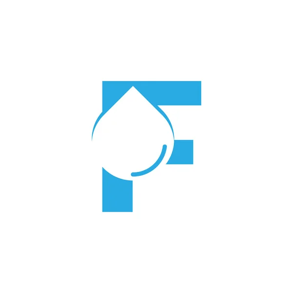 Lettre Initiale Logo Hydro Avec Élément Modèle Conception Icône Goutte — Image vectorielle