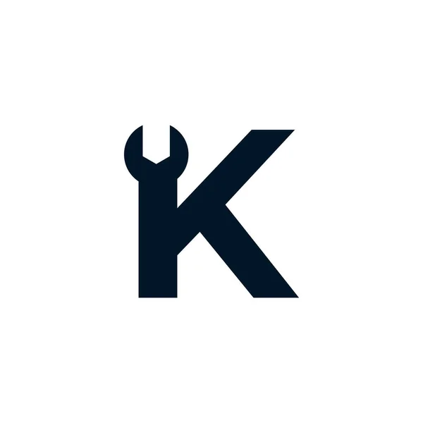 Lettera Iniziale Chiave Logo Design Ispirazione — Vettoriale Stock