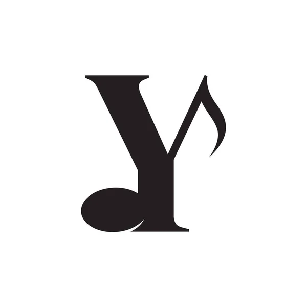Letra Con Música Nota Clave Elemento Diseño Logo Utilizable Para — Archivo Imágenes Vectoriales