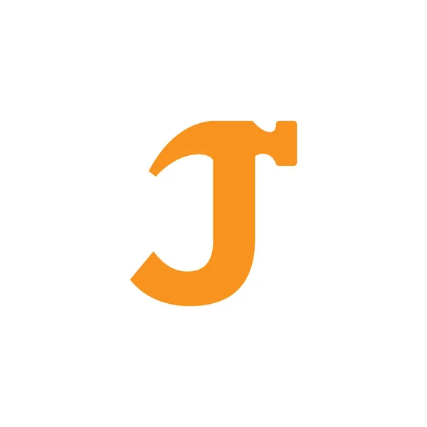 Lettre Initiale Marteau Logo Design Inspiration — Image vectorielle