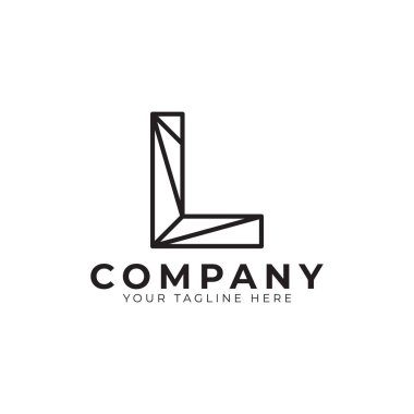 Baş harf L çizgi logosu tasarımı. Geometrik Çizgi Biçimi. Grafik alfabe sembolü. İş ve Marka Logoları için kullanılabilir. Düz Vektör Logo Tasarımı Fikir Şablonu Elemanı.