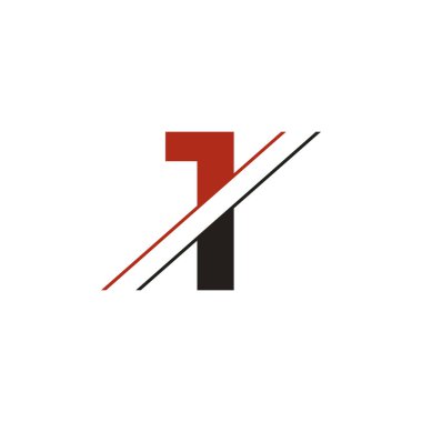 1 Numaralı Logo veya Simge Tasarım Vektörü İllüstrasyonu