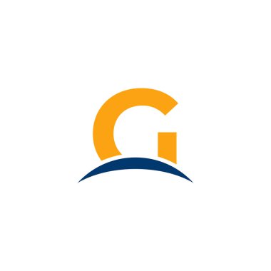 Baş harf G Horizon Logo Tasarım Şablonu. Eps10 Vektörü