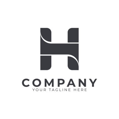 Yaratıcı Soyut Harf H Logosu Modern ve Zarif. Siyah Geometrik Ok Biçimi. İş ve Marka Logoları için kullanılabilir. Düz Vektör Logo Tasarım Fikir Şablonu Elemanı. Eps10 Vektörü