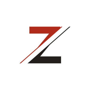 Alfabe Harfleri Z Logosu veya Simge Tasarım Vektörü İllüstrasyonu