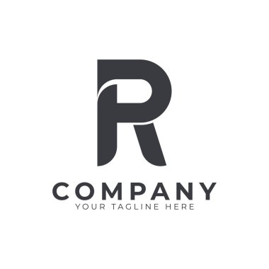 Yaratıcı Soyut Harf R Logosu Modern ve Zarif. Siyah Geometrik Ok Biçimi. İş ve Marka Logoları için kullanılabilir. Düz Vektör Logo Tasarım Fikir Şablonu Elemanı. Eps10 Vektörü