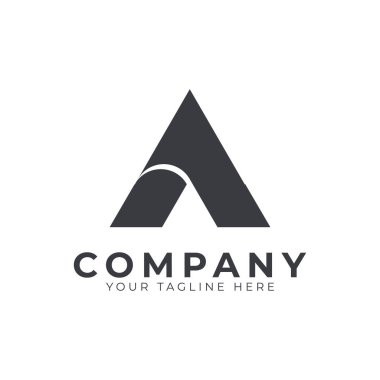 Yaratıcı Soyut İlk Harf A Logosu Modern ve Zarif. Siyah Geometrik Ok Biçimi. İş ve Marka Logoları için kullanılabilir. Düz Vektör Logo Tasarım Fikir Şablonu Elemanı. Eps10 Vektörü
