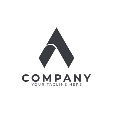 Yaratıcı Soyut İlk Harf A Logosu Modern ve Zarif. Siyah Geometrik Ok Biçimi. İş ve Marka Logoları için kullanılabilir. Düz Vektör Logo Tasarım Fikir Şablonu Elemanı. Eps10 Vektörü