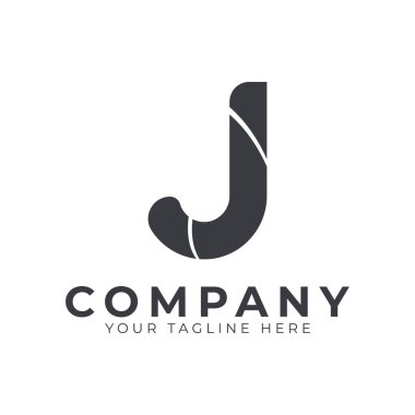 Yaratıcı Soyut Harf J Logosu Modern ve Zarif. Siyah Geometrik Ok Biçimi. İş ve Marka Logoları için kullanılabilir. Düz Vektör Logo Tasarım Fikir Şablonu Elemanı. Eps10 Vektörü
