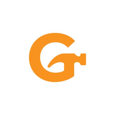 Baş harf G Hammer Logo Tasarımı İlham