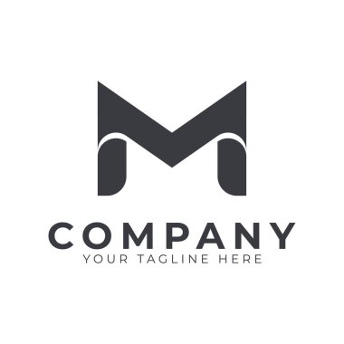 Yaratıcı soyut harfler M Logosu Modern ve Zarif. Siyah Geometrik Ok Biçimi. İş ve Marka Logoları için kullanılabilir. Düz Vektör Logo Tasarım Fikir Şablonu Elemanı. Eps10 Vektörü