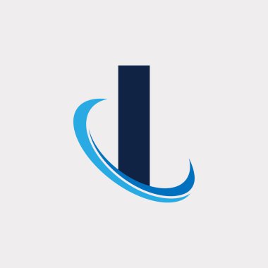 İlk Mektup I Teknik Logo Şablon Elemanı. Eps10 Vektörü