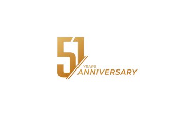 51. Yıldönümü Kutlama Vektörü. Mutlu Yıldönümleri Kutlama Şablon Tasarımını Kutluyor