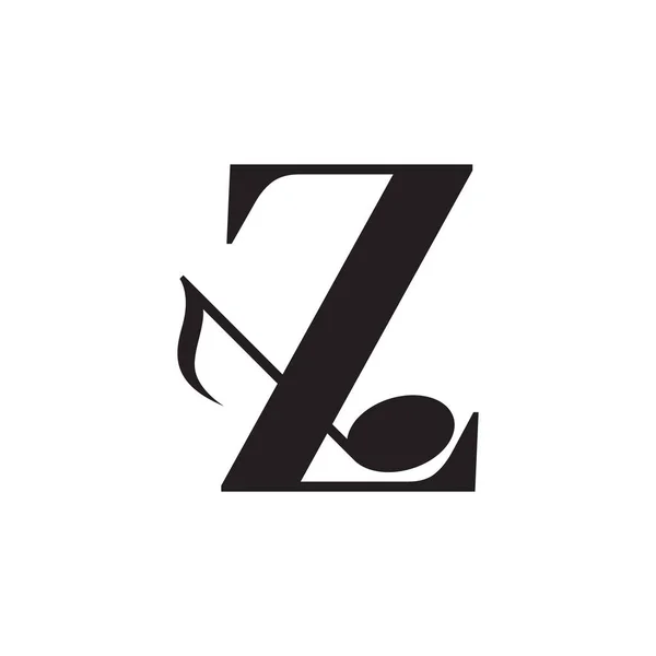 Letter Music Key Note Logo Design Element Usable Business Musical — Stock Vector