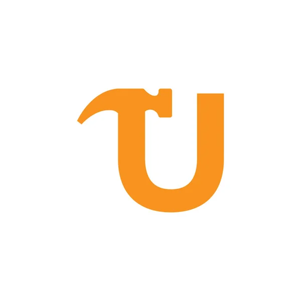 Lettre Initiale Marteau Logo Design Inspiration — Image vectorielle