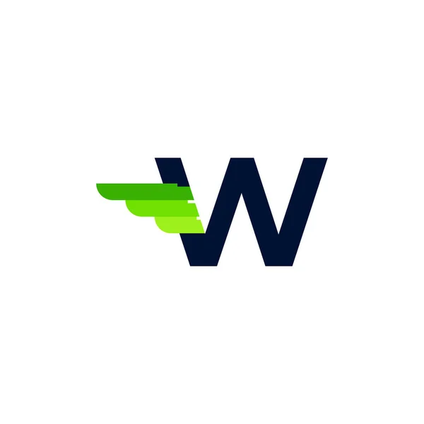 Streszczenie Początkowej Litery Wing Strip Monogram Logo Nadaje Się Użytku — Wektor stockowy