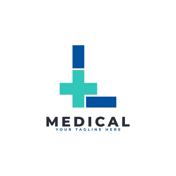 Bokstaven Kors Logotyp Användbar För Företag Vetenskap Sjukvård Sjukhus Och — Stock vektor