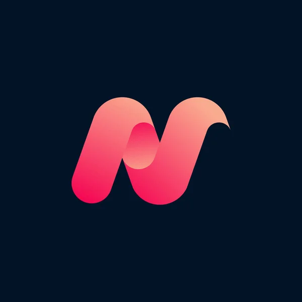 Bokstaven Logo Ikon Design Mall Mörkblå Bakgrund — Stock vektor