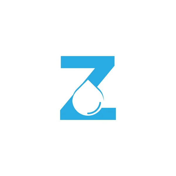 Початкова Літера Гідро Логотип Негативним Простором Падіння Води Іконка Дизайн — стоковий вектор