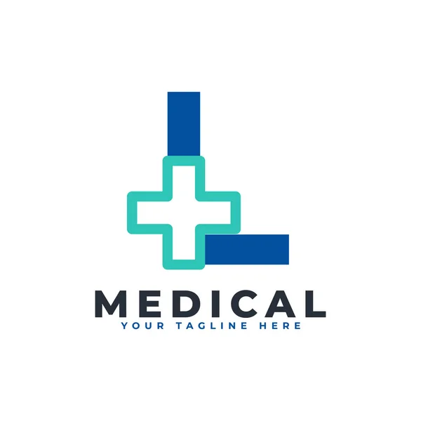 Letter Kruis Logo Bruikbaar Voor Business Science Healthcare Medical Hospital — Stockvector