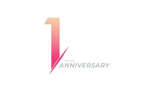 1周年記念ベクトル お祝いお祝いお祝いテンプレートデザインイラスト — ストックベクタ
