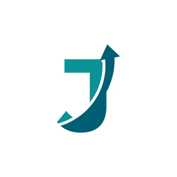 Első Betű Arrow Logo Symbol Vállalat Utazás Start Logisztika Grafikon — Stock Vector