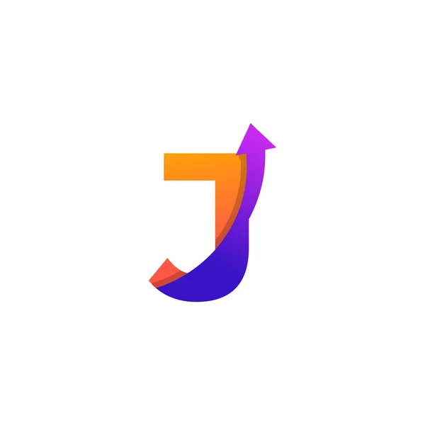 Lettre Initiale Symbole Logo Flèche Vers Haut Bon Pour Entreprise — Image vectorielle