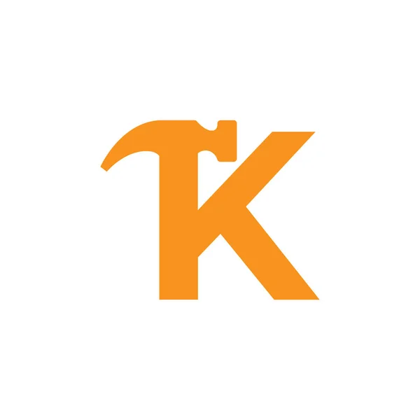 Úvodní Písmeno Kladivo Logo Design Inspirace — Stockový vektor