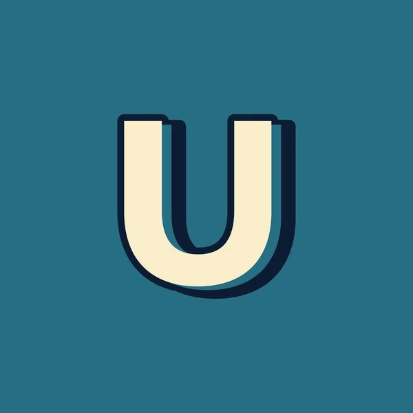Vintage Retro Style Alphabet Letter Logo Vector Uppercase Font Templat - Stok Vektor