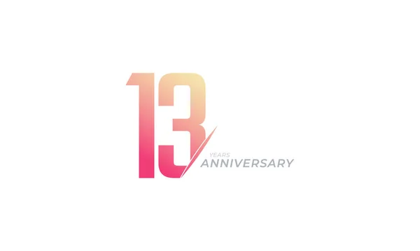 13周年記念ベクトル お祝いお祝いお祝いテンプレートデザインイラスト — ストックベクタ
