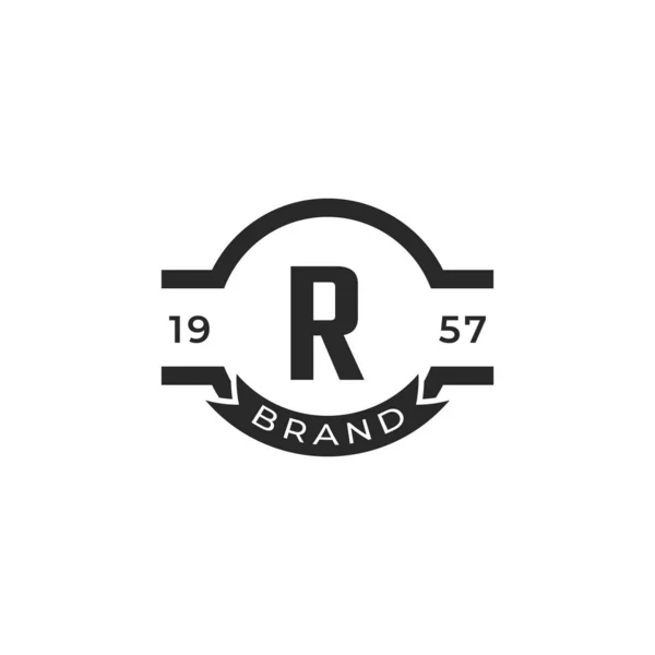 Vintage Insignia Letter Logo Design Template Element Suitable Identity Label — Stock Vector