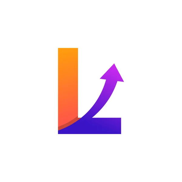 Letra Inicial Arrow Logo Symbol Bueno Para Los Logotipos Empresa — Vector de stock