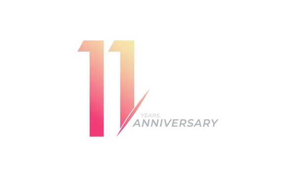 11周年記念ベクトル お祝いお祝いお祝いテンプレートデザインイラスト — ストックベクタ