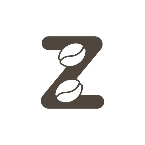 Coffee Shop Logo Vorhanden Buchstabe Mit Negativem Kaffee Icon Inneren — Stockvektor