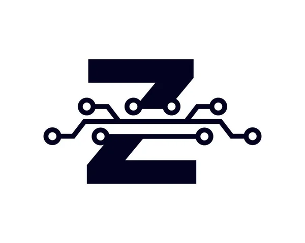 Tech Letter Logo Futuristic Vector Logo Template Geometric Shape Usable — Stock Vector