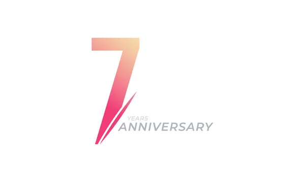7周年記念ベクトル お祝いお祝いお祝いテンプレートデザインイラスト — ストックベクタ