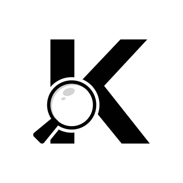 Логотип Поиска Дизайн Увеличительного Стекла Буквы — стоковый вектор