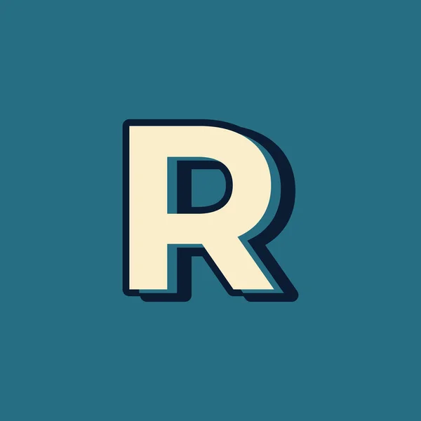 Vintage Retro Style Αλφάβητο Γράμμα Λογότυπο Διάνυσμα Uppercase Στοιχείο Πρότυπο — Διανυσματικό Αρχείο