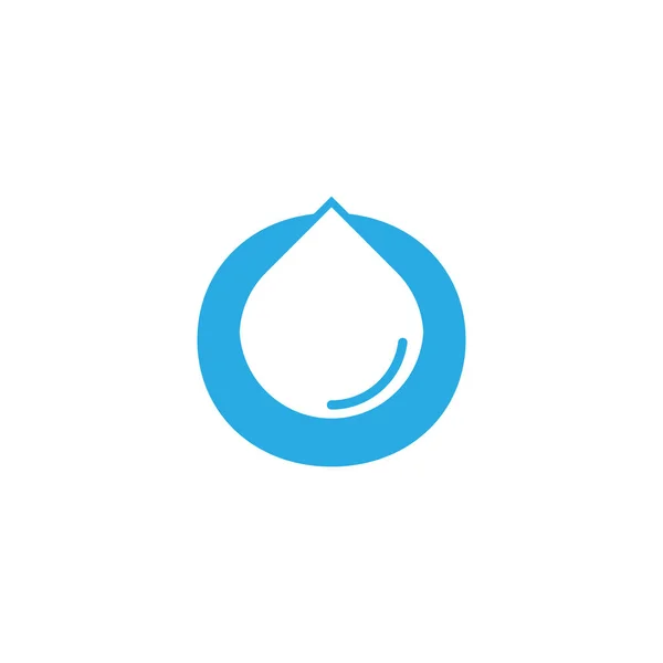Letra Inicial Logotipo Hidro Con Espacio Negativo Gota Agua Icono — Vector de stock