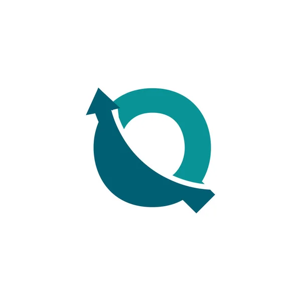 Initial Letter Arrow Logo Symbol Good Company Travel Start Logistic — Stock Vector