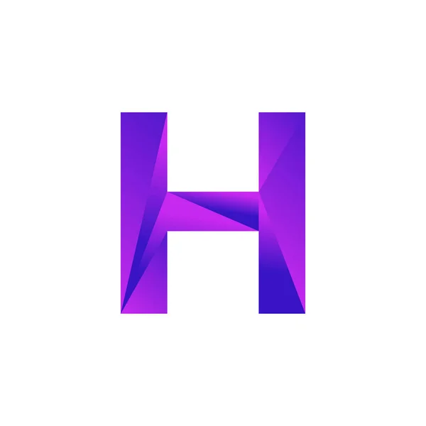 初始字母H低波兰覆盖标志设计模板 病媒Eps — 图库矢量图片