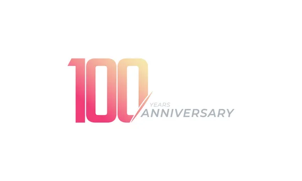 100 Ano Aniversário Celebration Vector Feliz Aniversário Cumprimentos Celebra Template —  Vetores de Stock