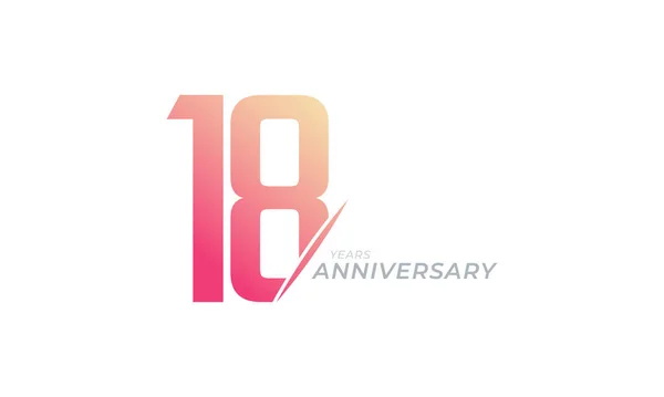 18周年記念ベクトル お祝いお祝いお祝いテンプレートデザインイラスト — ストックベクタ