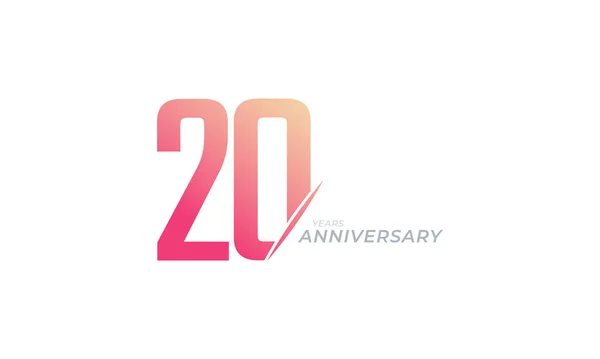 20周年記念ベクトル お祝いお祝いお祝いテンプレートデザインイラスト — ストックベクタ