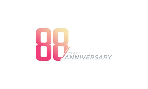 88周年記念ベクトル お祝いお祝いお祝いテンプレートデザインイラスト — ストックベクタ