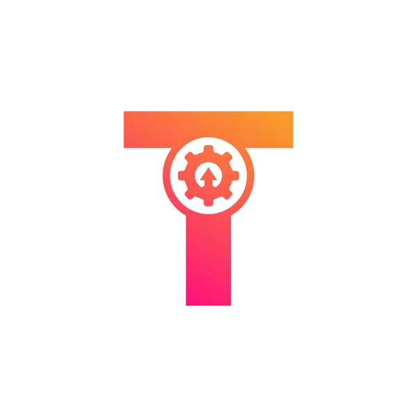 Eerste Letter Met Tandwiel Cog Wheel Automotive Logo Inspiration — Stockvector